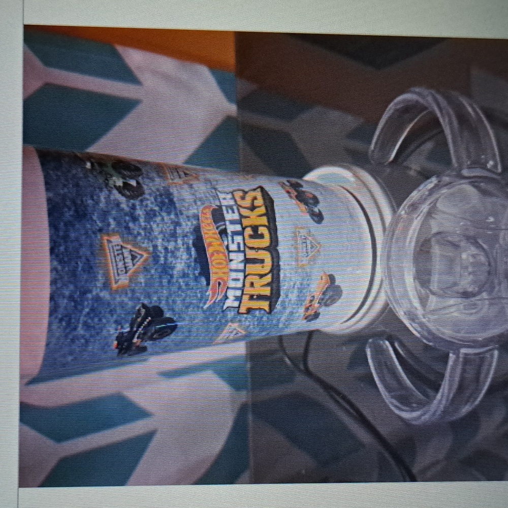 Monster truck grow with me sippy cup
